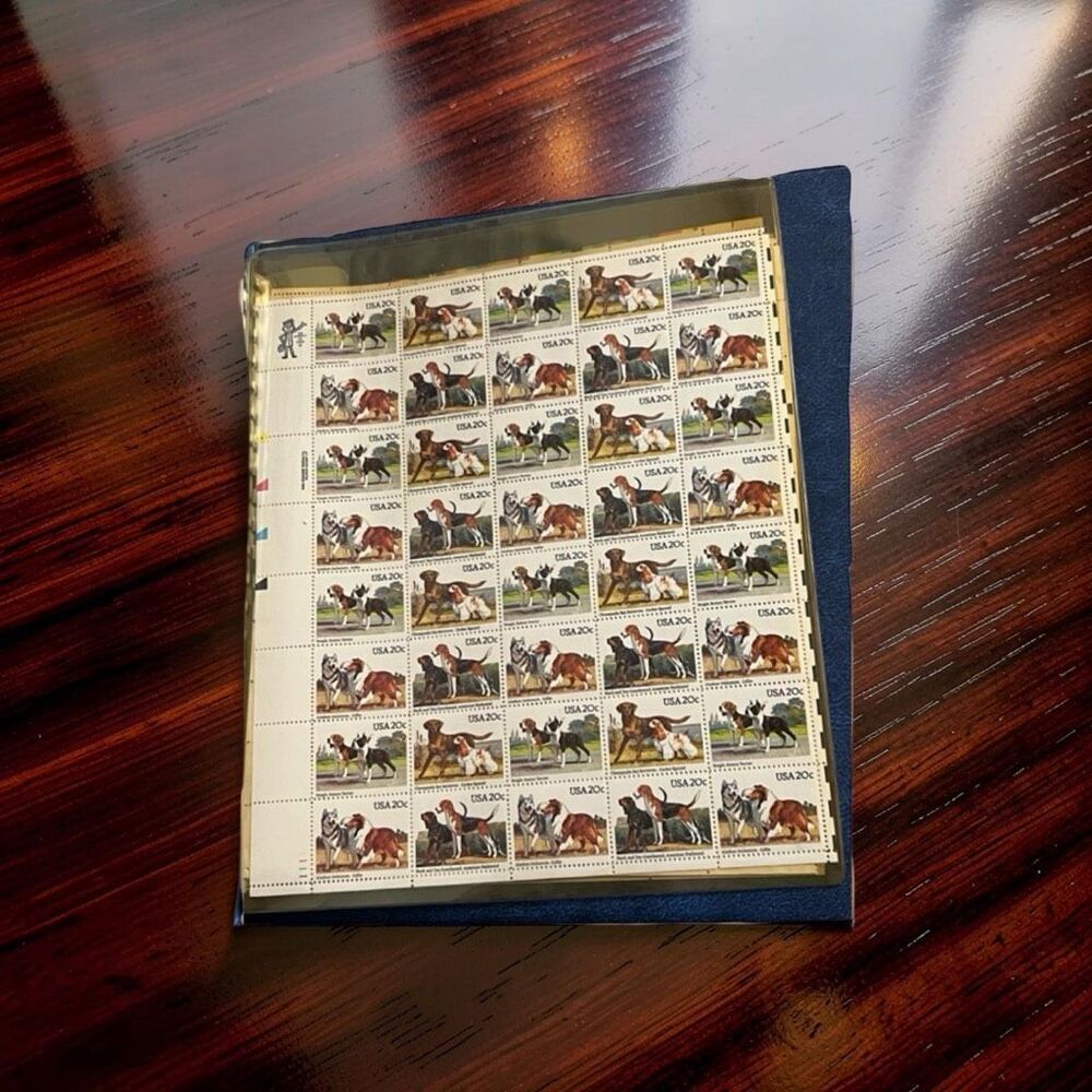 Vintage 1994 MNH Scott Dogs MNH 20 Cent Sheet of Stamps Scott #2098-01